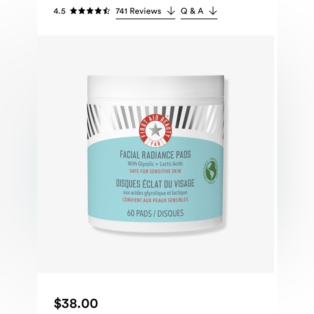 Daily facial radiance pads